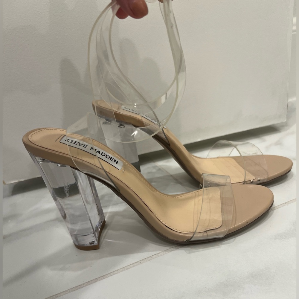 Steve Madden Clear Open Toe Heels